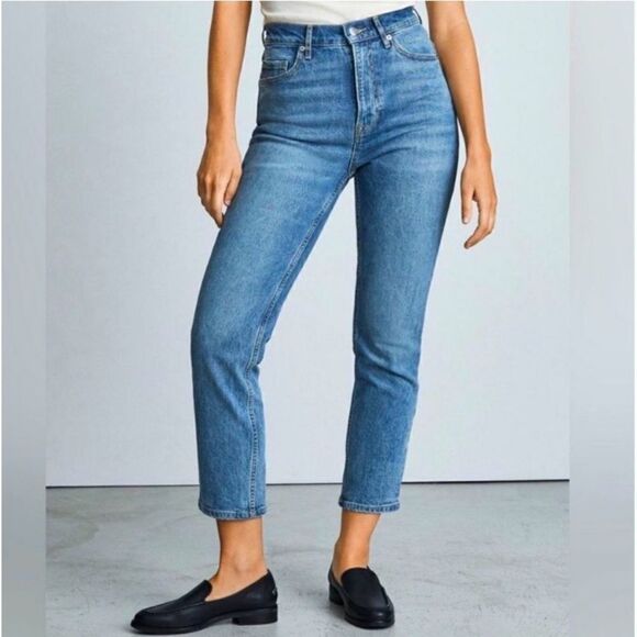 EUC Everlane The Original Cheeky® Crop Jean High-waisted Straight Leg Size 24 - Picture 1 of 7
